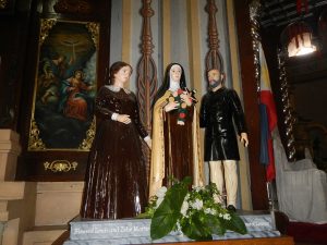 Statues of Saint Thérèse de Lisieux and Blessed Louis and Zélie Martin