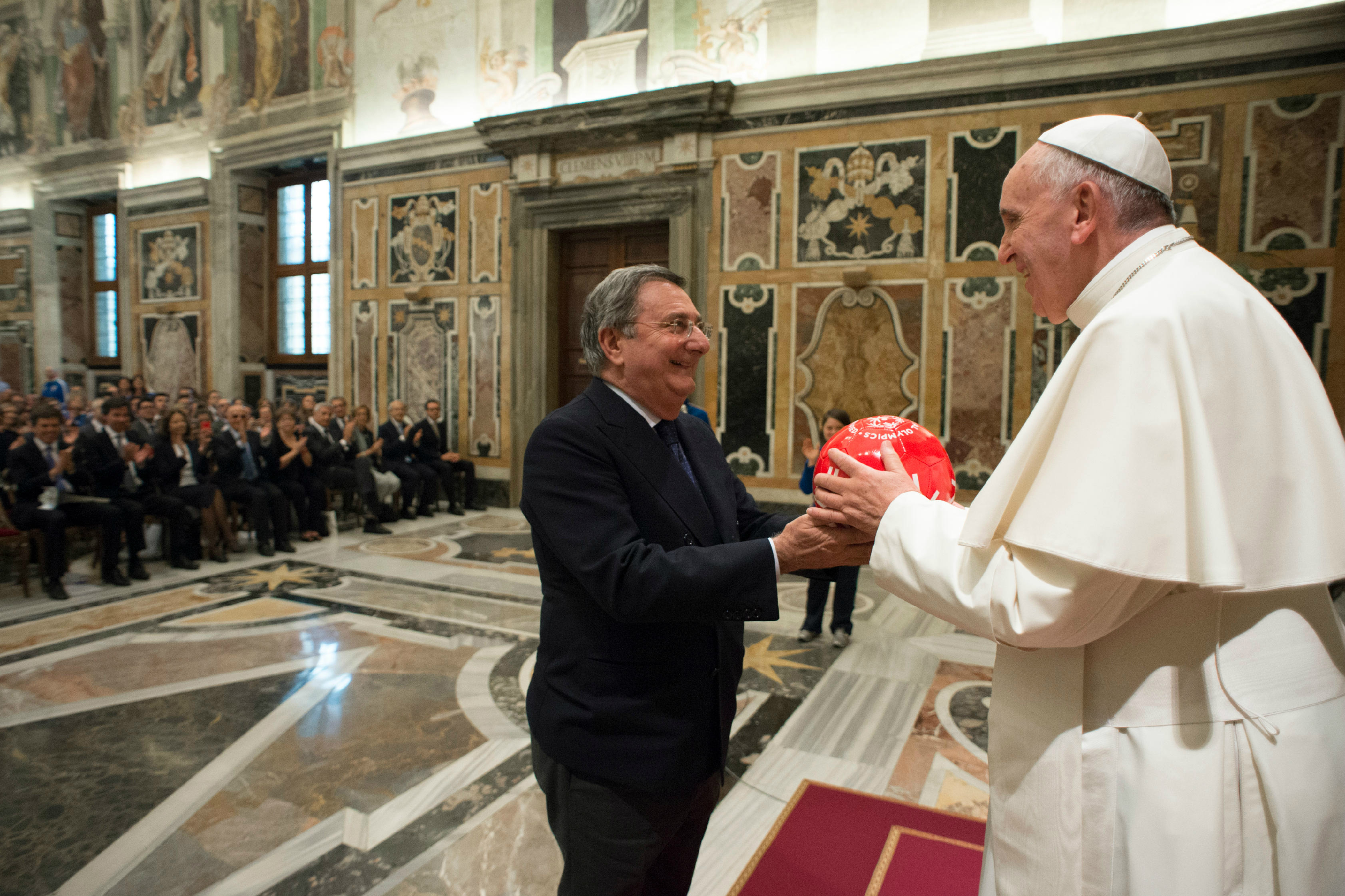 Pope Francis meets with a delegation of athletes of "Special Olympics Italia"
