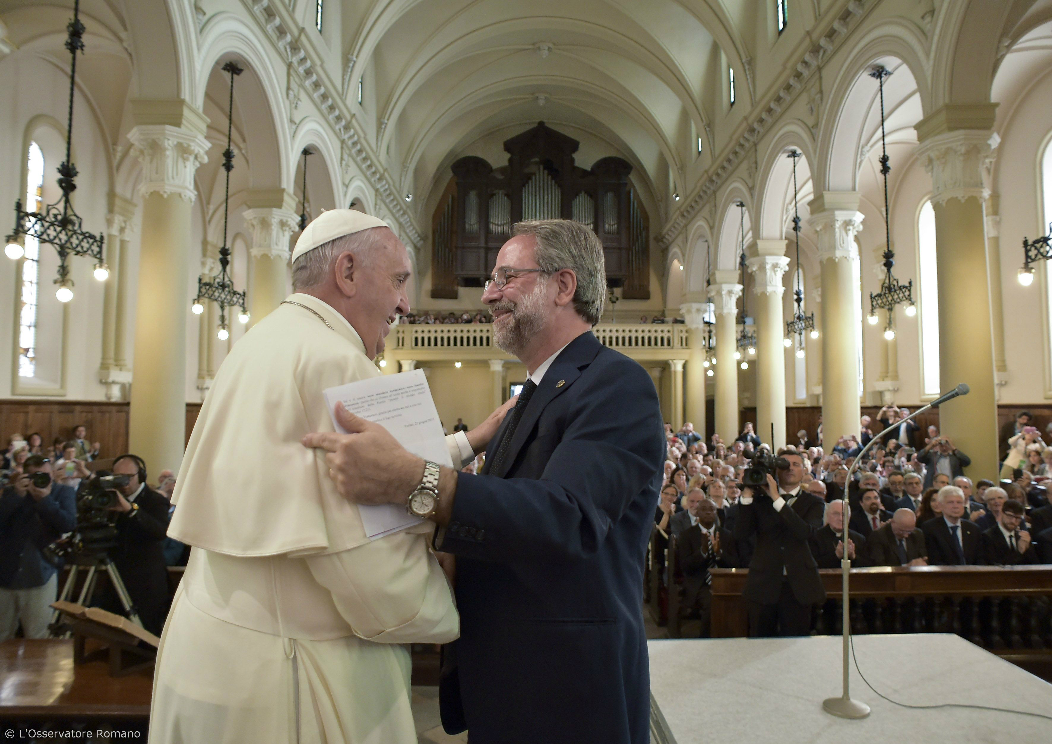 Pope Francis and Eugenio Bernardini