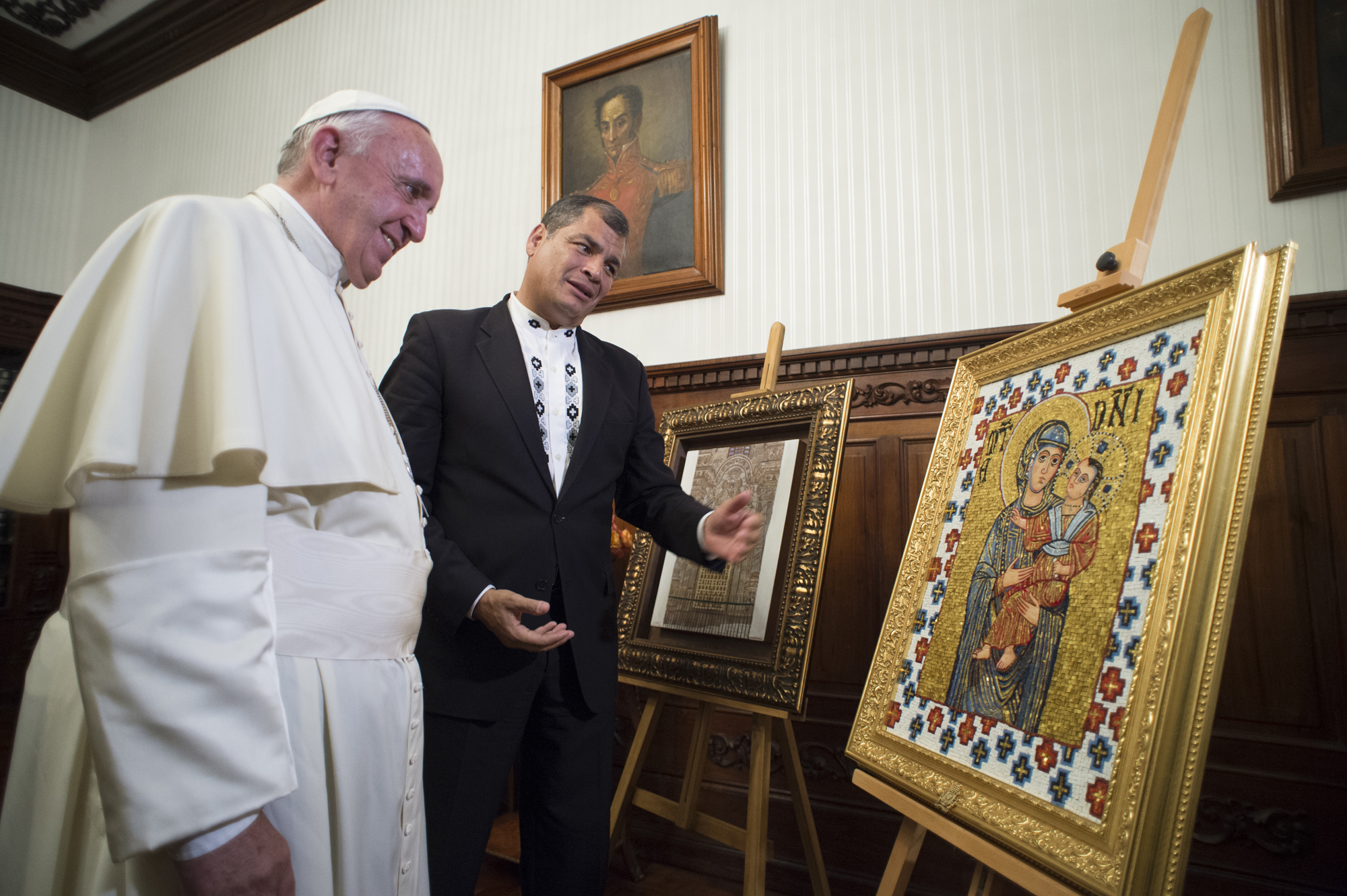 Courtesy Visit by Pope Francis to President Rafael Correa at the Carondelet Palace