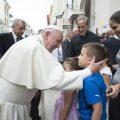 Pope Francis arrives at Havana's Jesuit-run parish of the Sacred Heart of Jesus and St. Ignatius of Loyola