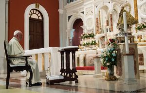 Pope Francis prays at Shrine of Cuba's Patroness
