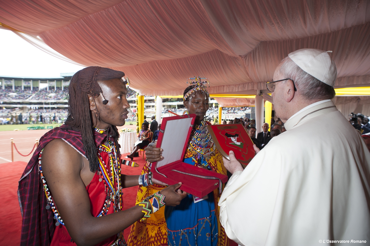 Pope Francis' meeting with young people at the  Kasarani Stadium in Nairobi