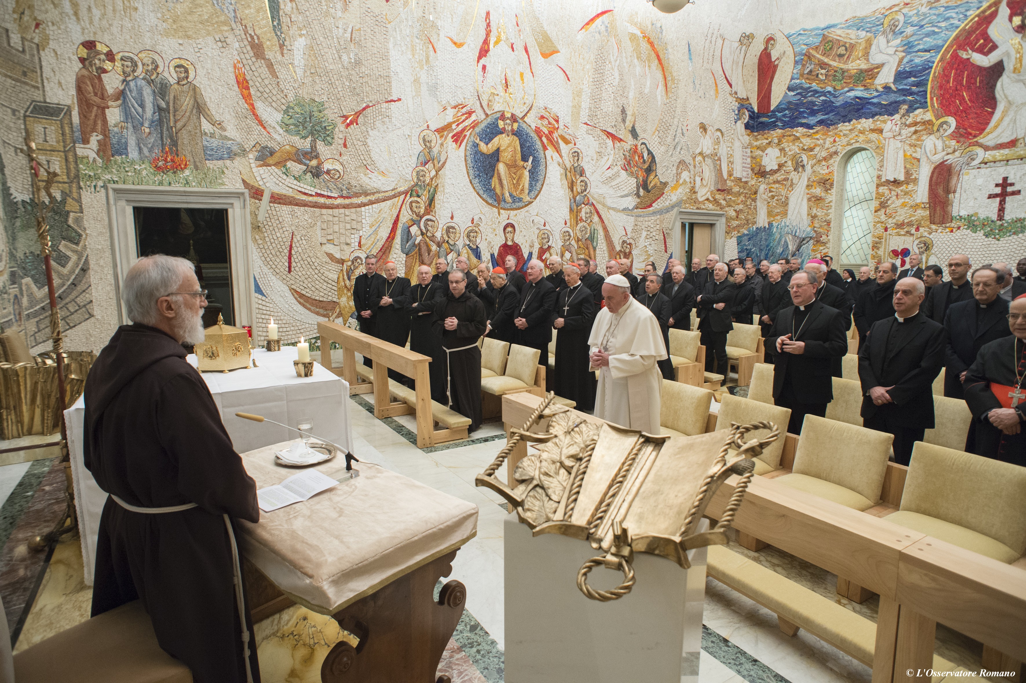 The first Advent homily for 2015 was preached by Fr Raniero Cantalamessa