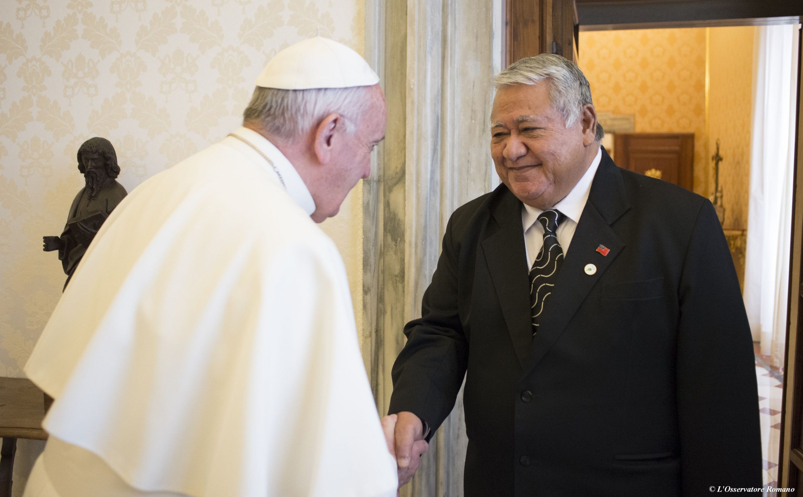 Pope Francis welcomes Tuilaepa Aiono Sailele Malielegaoi