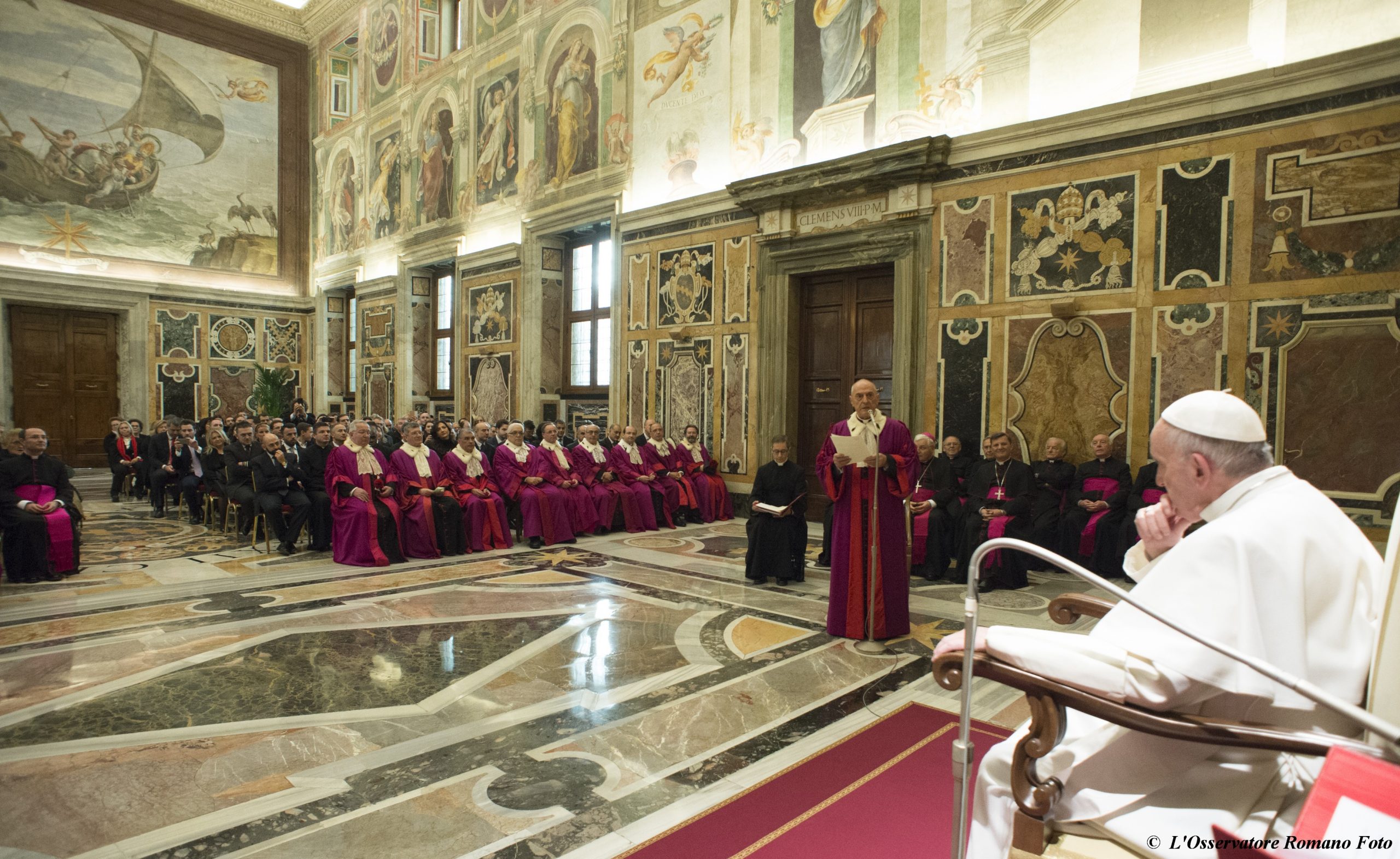 Audience à la Rote romaine, 22 janvier 2016 © L'Osservatore Romano