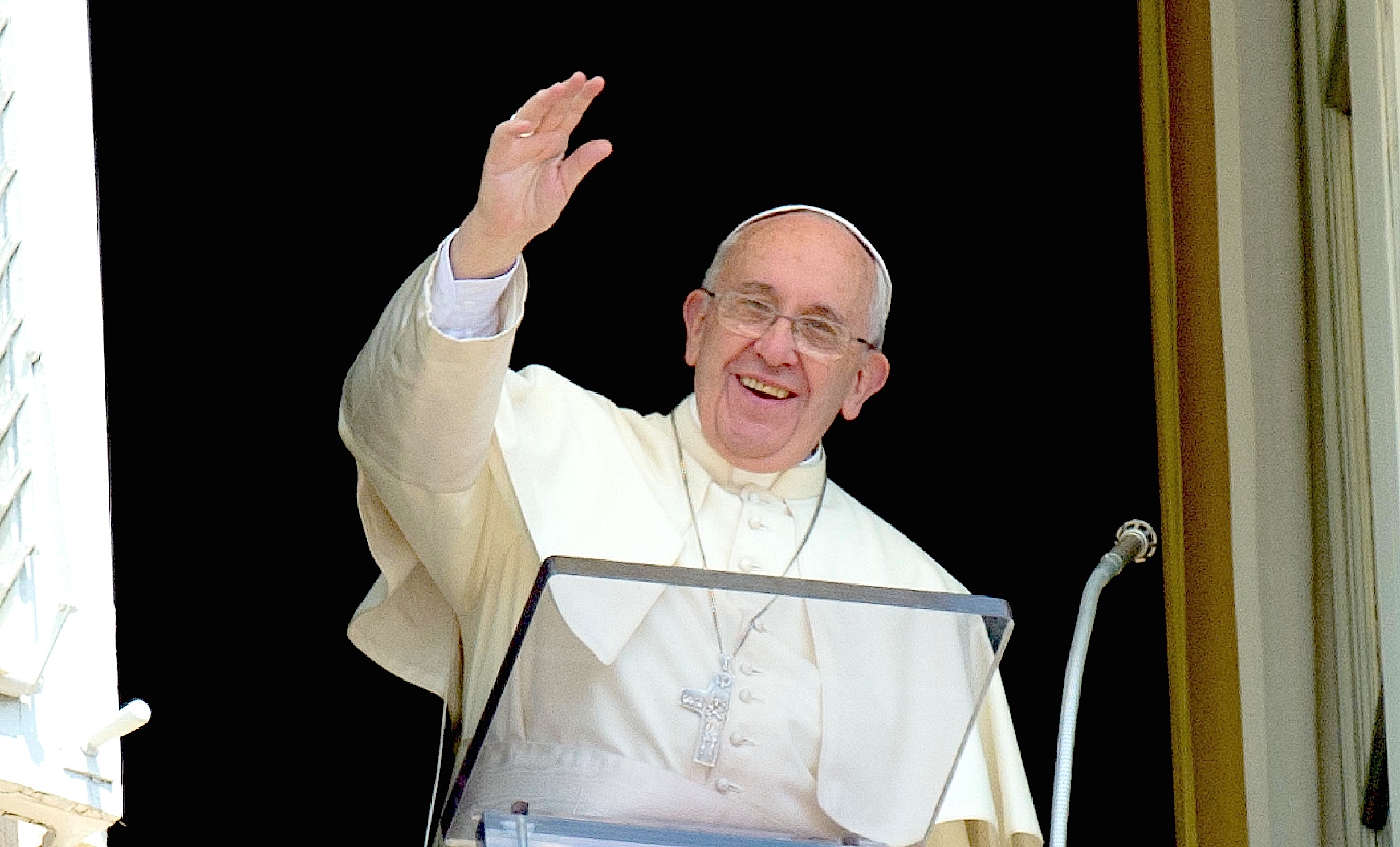 Pope Francis during the Angelus of 23 august 2015
