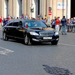 Russian President Vladimir Putin arrives at the Vatican for a private audience with Pope Francis