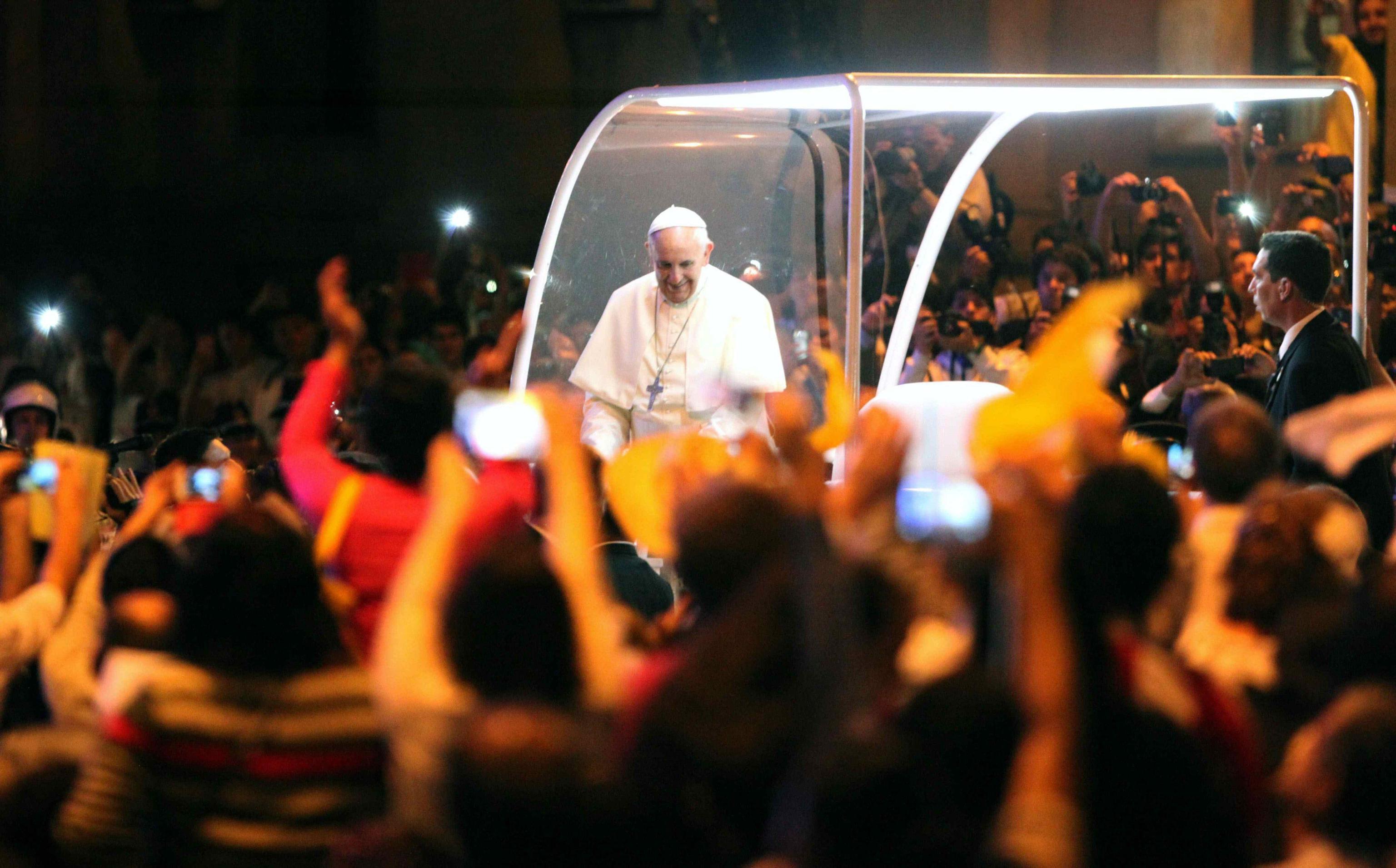Pope Francis at Metropolitan Cathedral of Asuncion