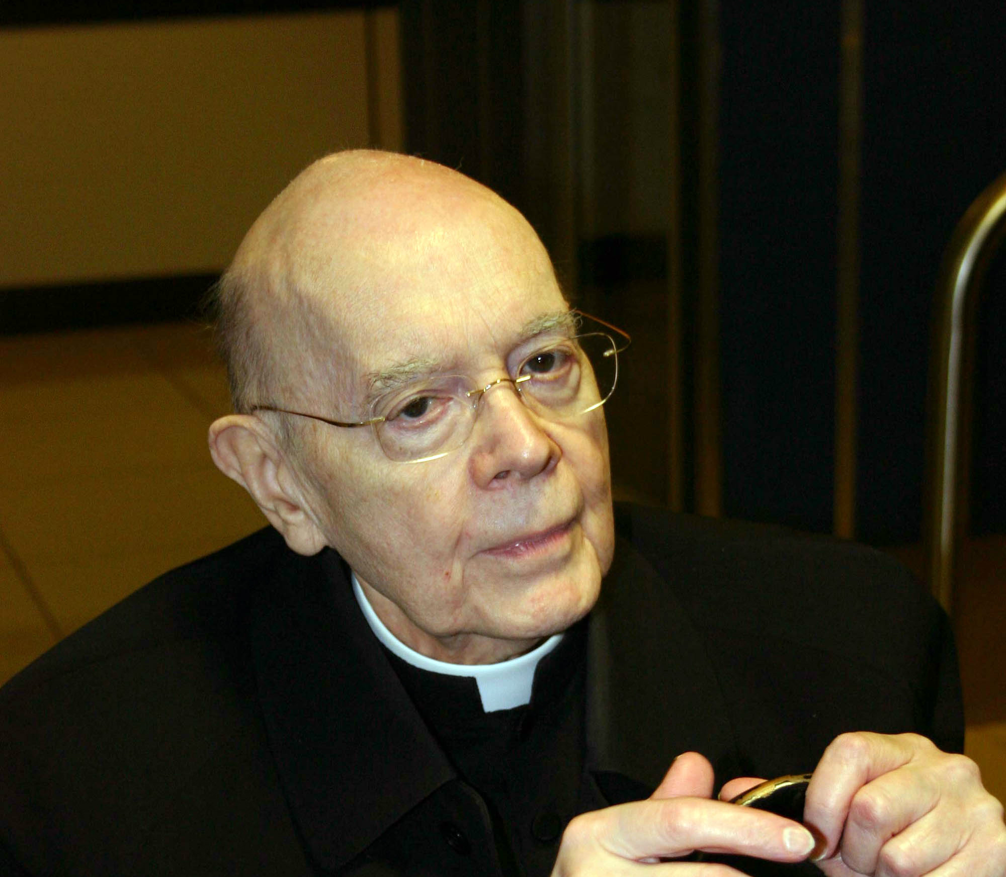 Cardinal William Wakefield Baum at his arrival at Fiumicino Airport