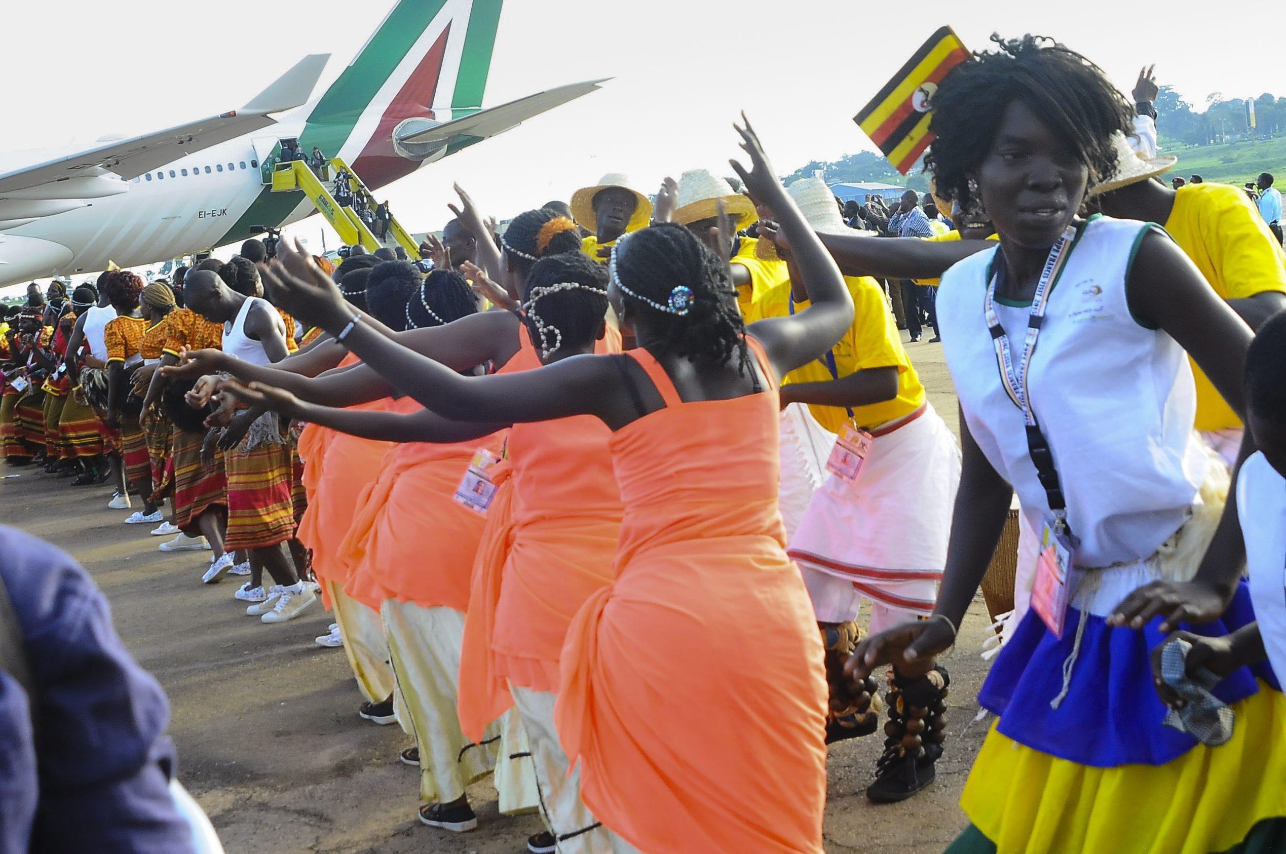 Welcome ceremony for Pope Francis at the International Airport of Entebbe