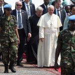 Pope Francis with Central African Republic Presidentad interim Catherine Samba-Panza