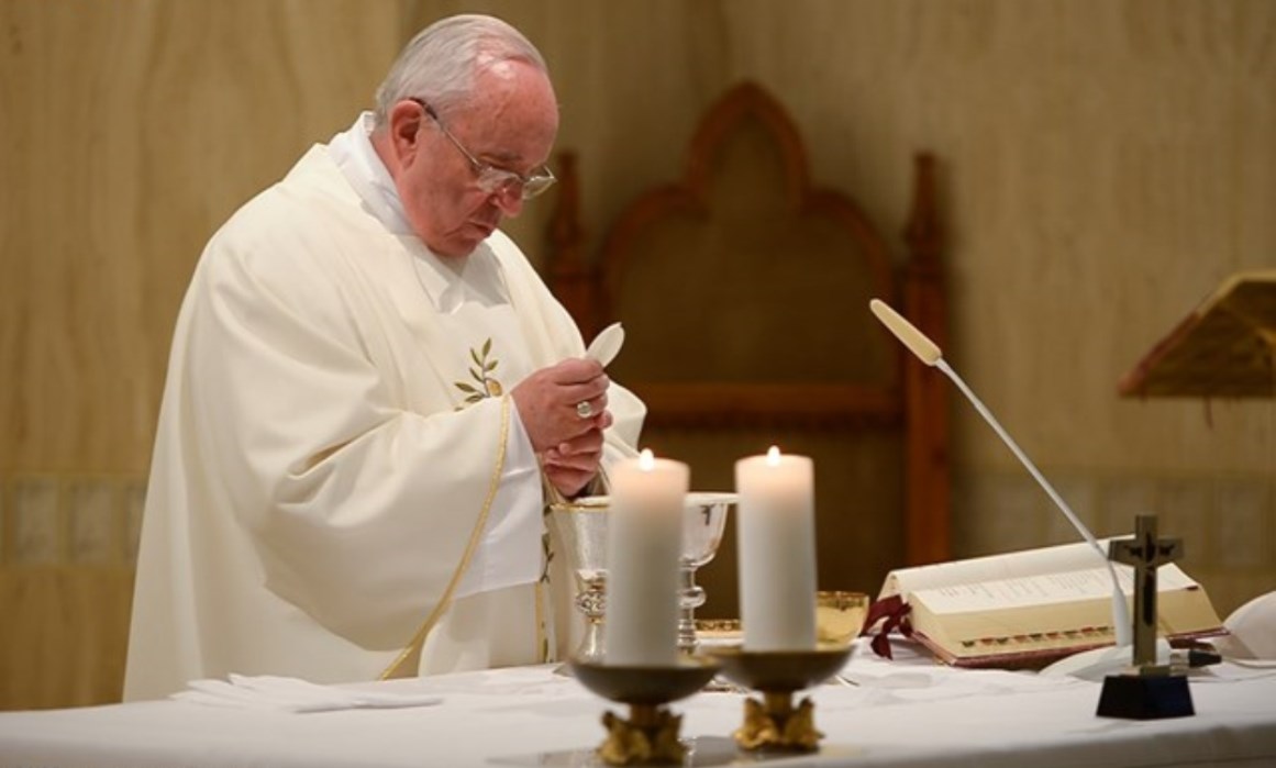 Pope Francis celebrating Mass at Casa Santa Marta - May 21st