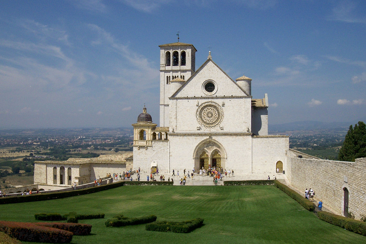 Front view of the upper Basilica of St. Francis of Assisi