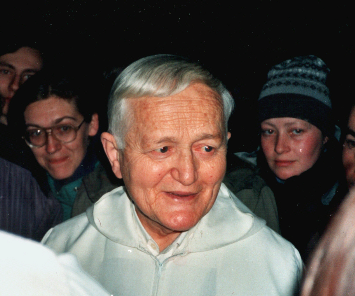 Frère Roger Schutz of Taizé at 1991-92 New Year European Meeting in Budapest
