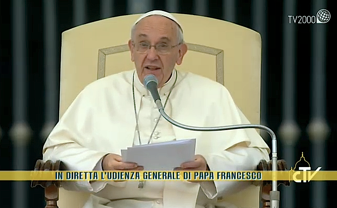 CTV - Pope Francis during general audience - 2 september 2015
