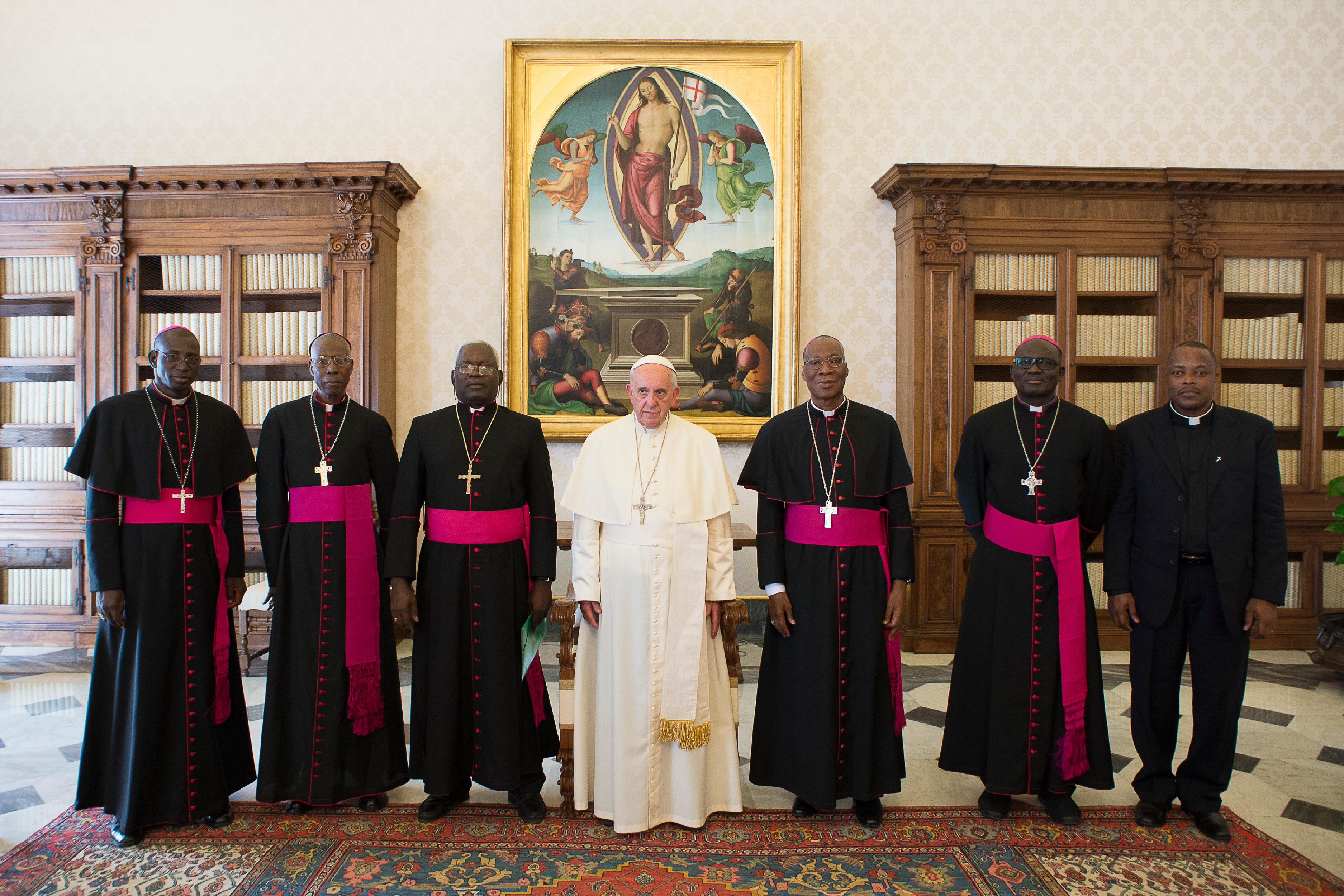 Pope Francis with the Mali bishops  May 7 2015