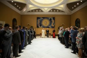 Pope Francis received a evangelist group