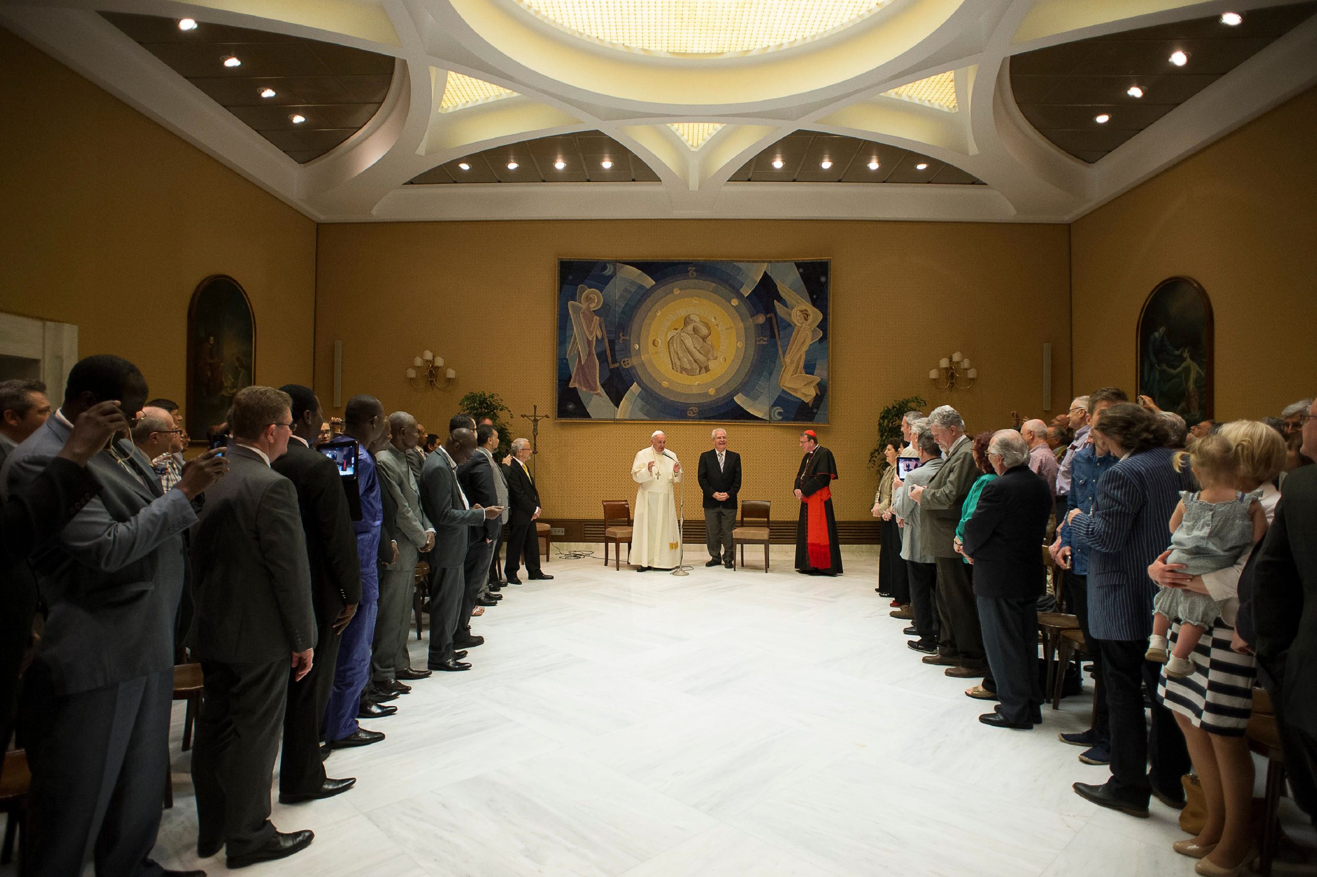 Pope Francis received a evangelist group