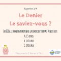 Le Denier de l'Eglise, Quizz, CEF