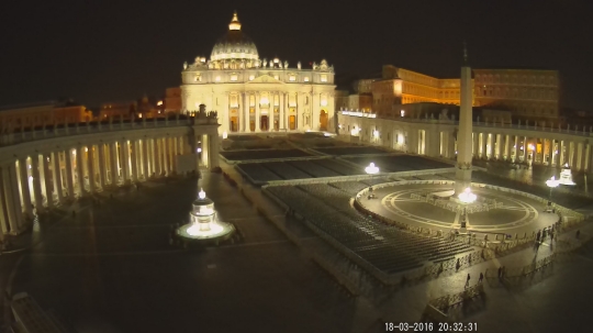 Place Saint-Pierre, webcam de la Cité du Vatican