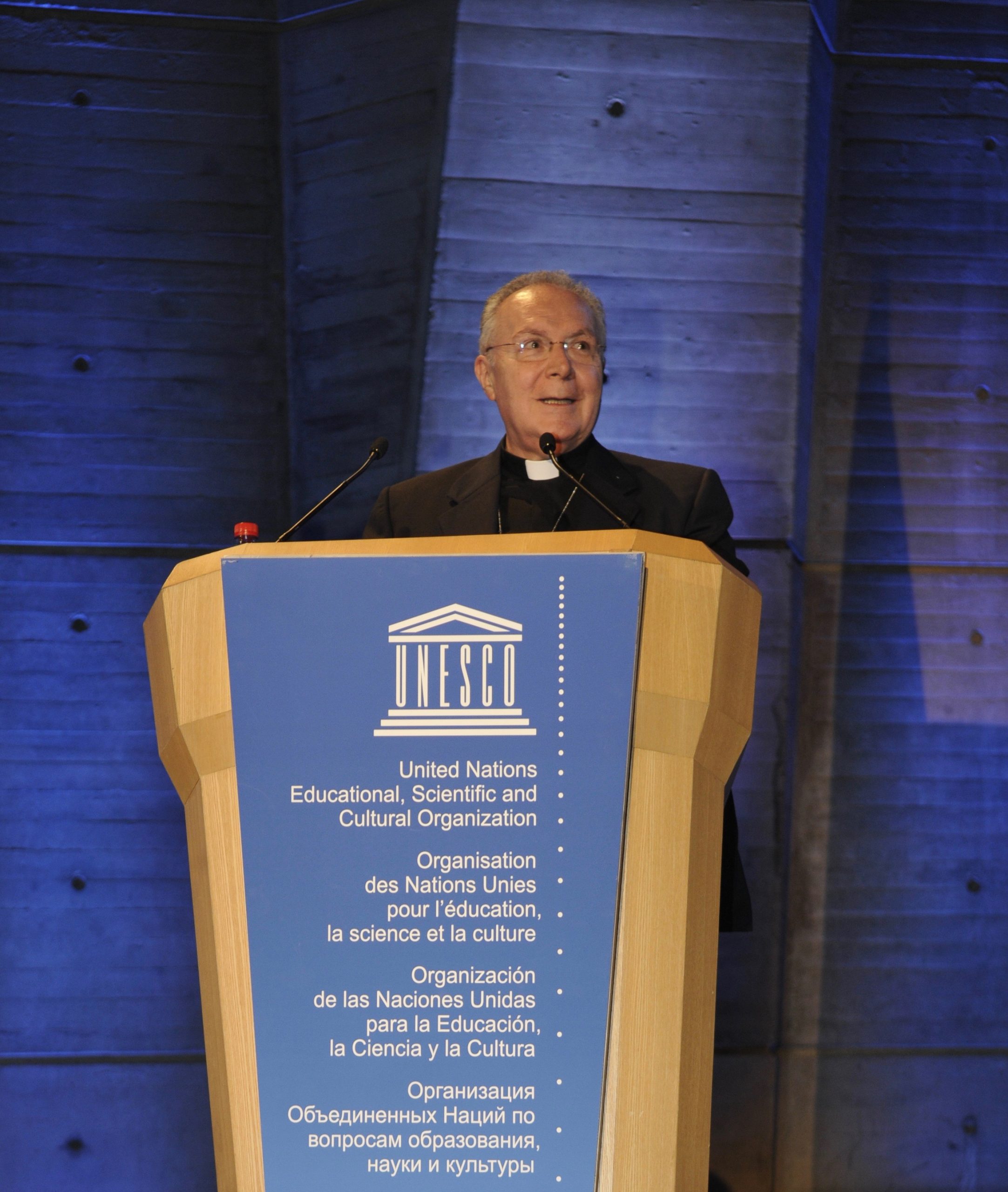 Mgr Follo, 2016 © courtoisie de la Mission du Saint-Siège à l'UNESCO