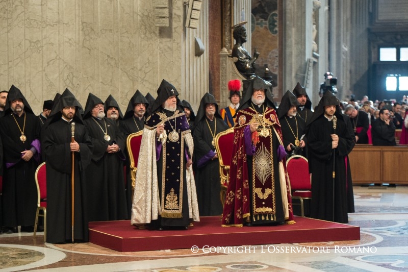 Les patriarches arméines à Saint-Pierre, 12 avril 2015, L'Osservatore Romano