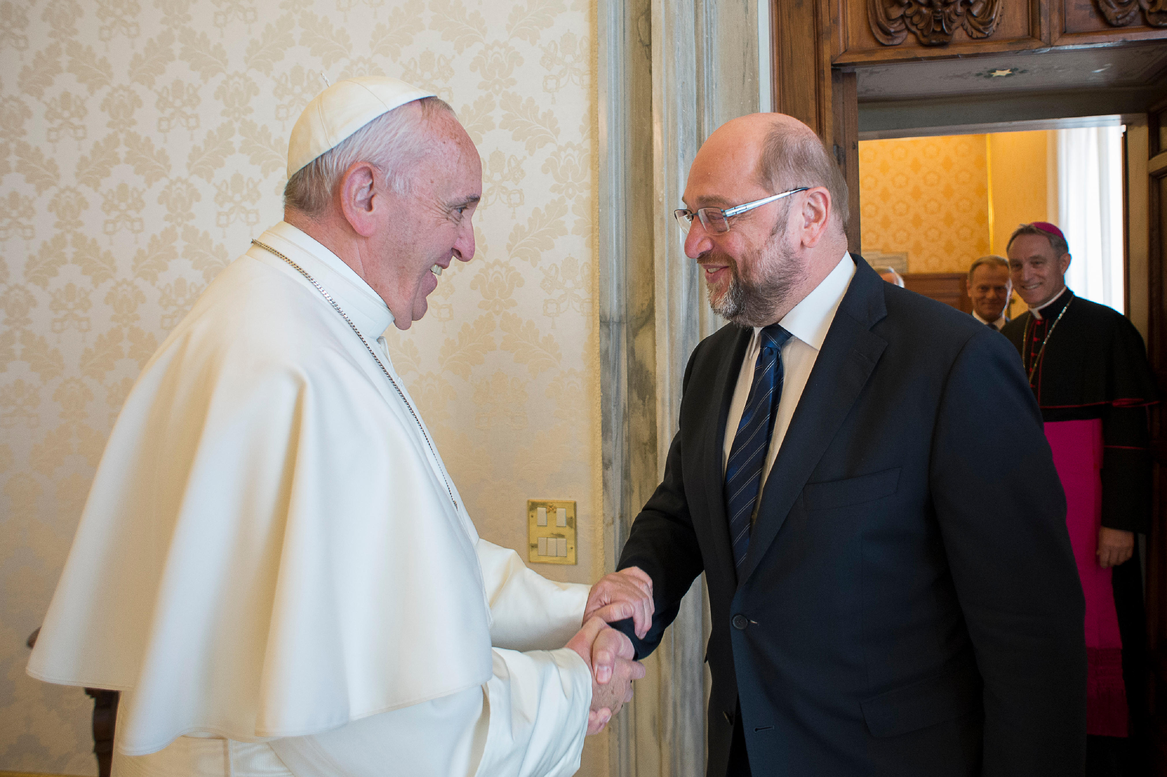 Le pape François reçoit Martin Schulz, 6 mai 2016, L'Osservatore Romano