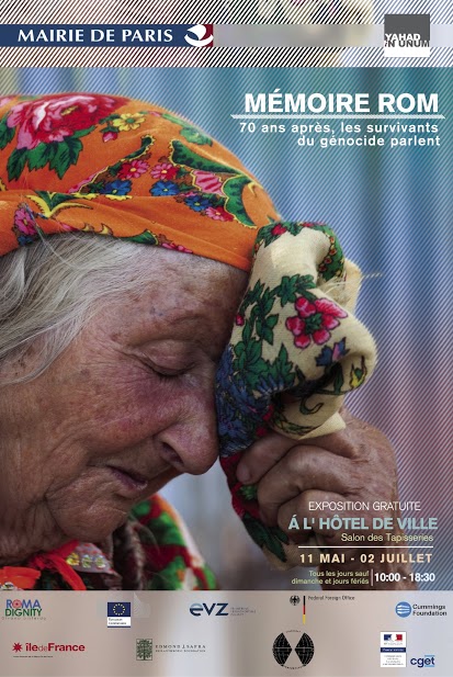 Exposition sur le génocide des Roms, à l'Hôtel-de-Ville de Paris