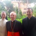 Sr Christine Gautier, le card. Paul Poupard et le P. NIcolas Bossu, ZENIT
