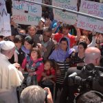 Visite du pape au camp de réfugiés de Moria (Lesbos, Grèce) © L'Osservatore Romano