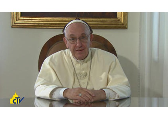 Message vidéo du pape François, Capture