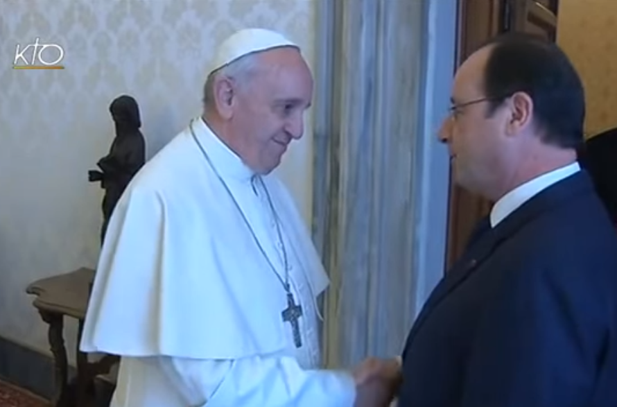 François Hollande au Vatican © Capture d'écran KTO