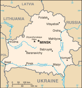 Biélorussie © Wikimedia commons/CIA