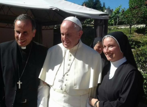 Pape François à Rieti / Twitter/Soeur Angela