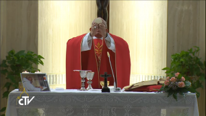 Messe en mémoire du père Jacques Hamel, 14 sept. 2016, capture CTV
