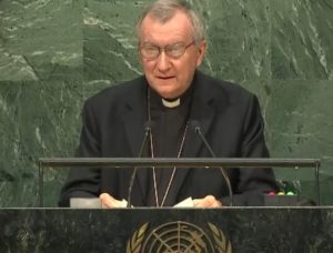 Le card. Pietro Parolin à l'ONU © compte facebook de la Mission du Saint-Siège aux Nations Unies