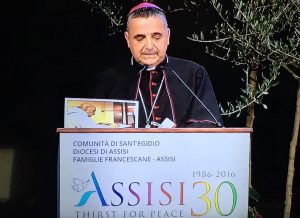 Assise, Dialogue de paix 18 sept. 2016, Mgr Dominique Lebrun, capture