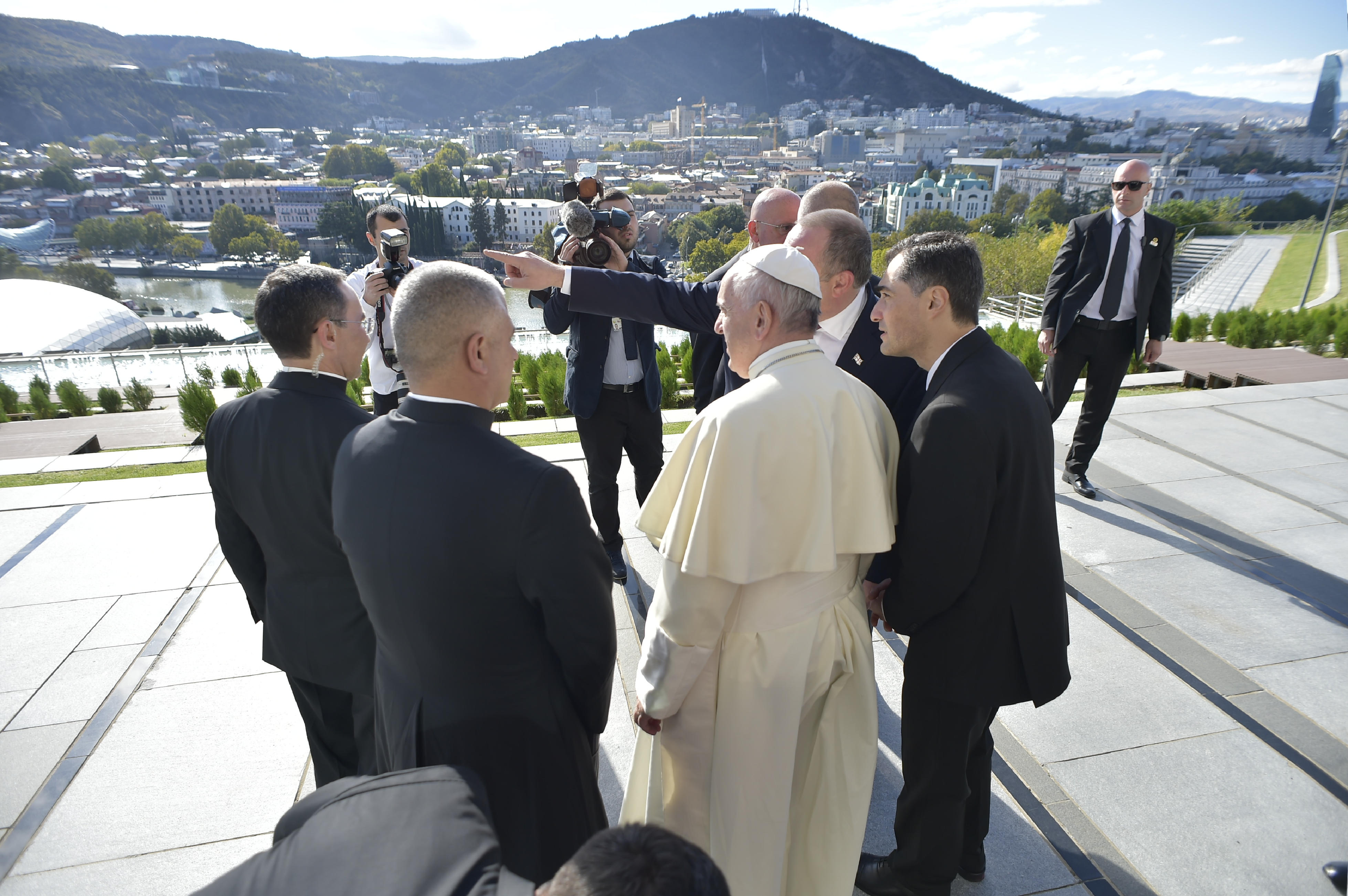 Rencontre privée du pape et du président géorgien © L'Osservatore Romano