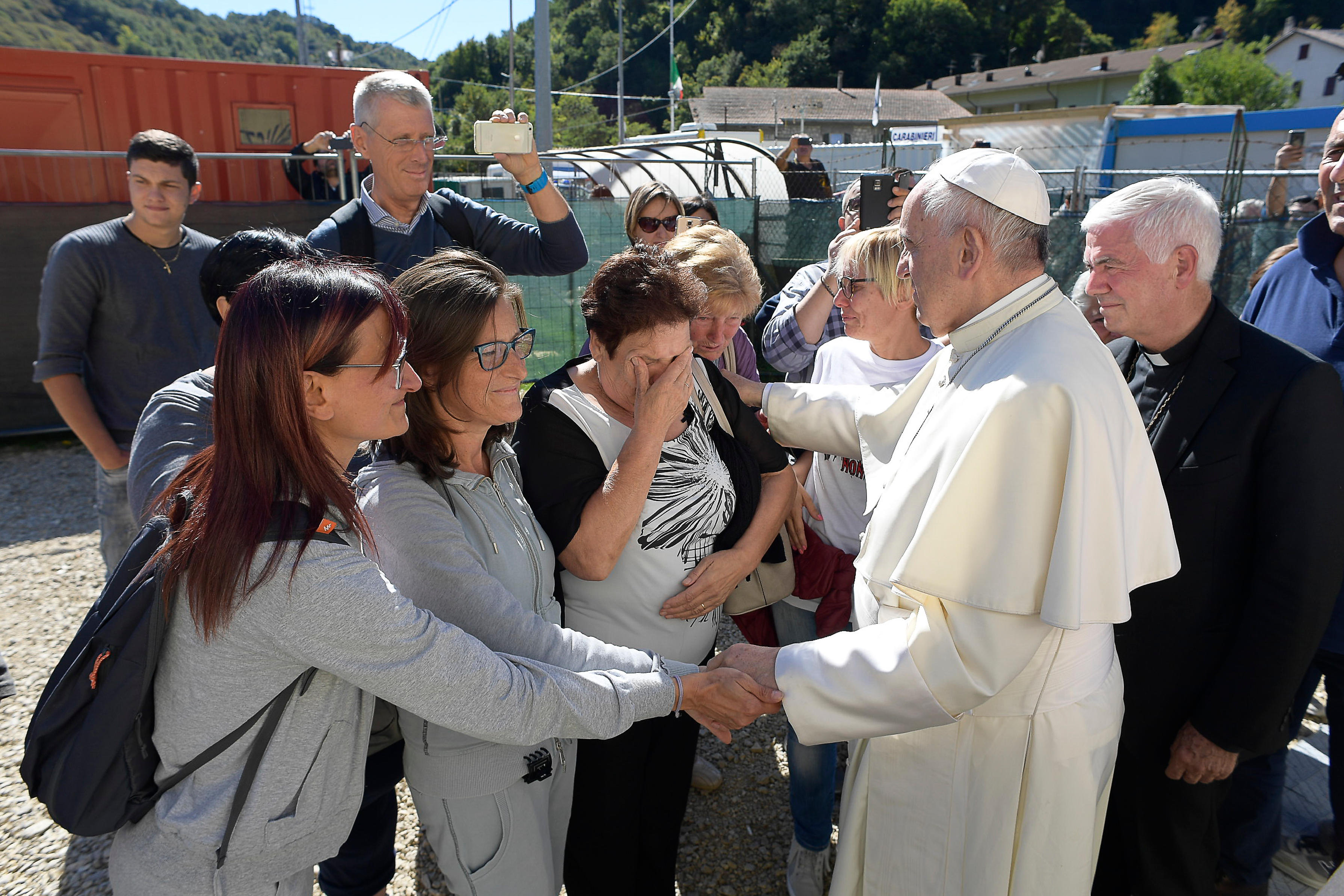Le pape à Arquata del Tronto après le séisme © L'Osservatore Romano