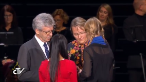 Michel Roy (CI) et Maria Immonen (FLM), capture CTV