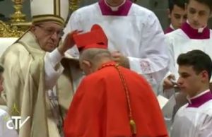 Consistoire pour la création de nouveaux cardinaux, capture CTV