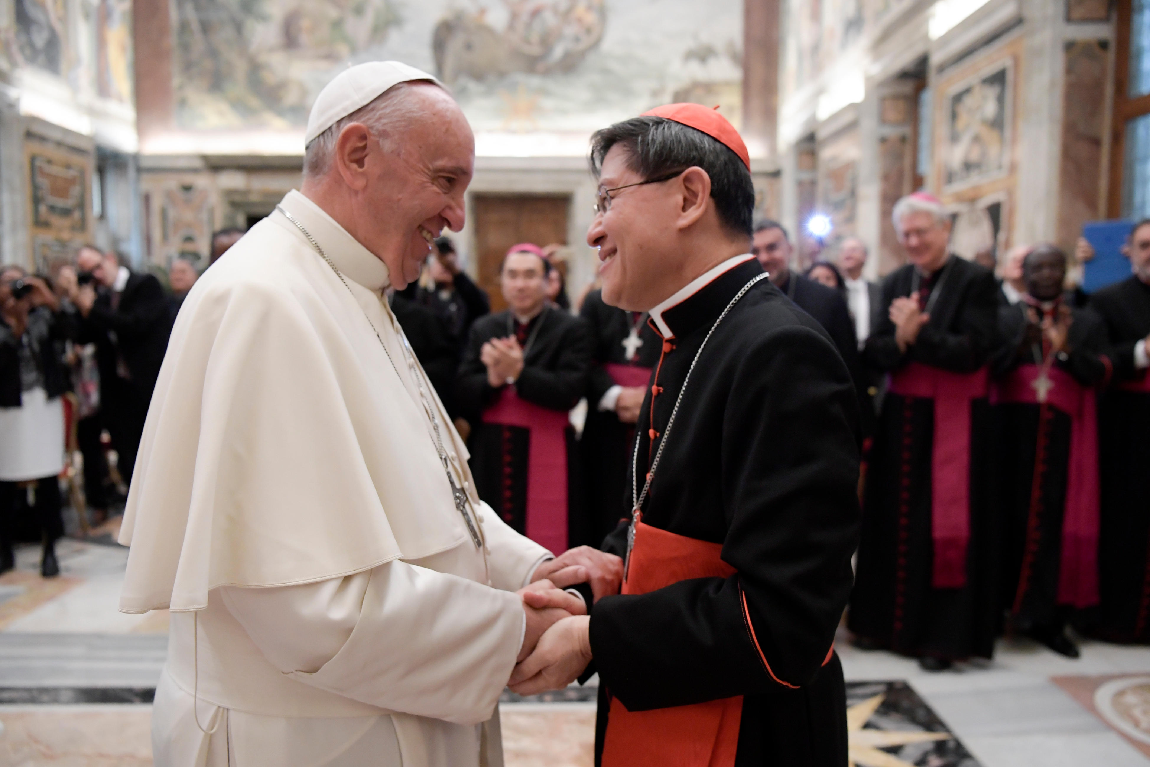 Rencontre avec le cardinal Tagle, Caritas Internationalis © L'Osservatore Romano