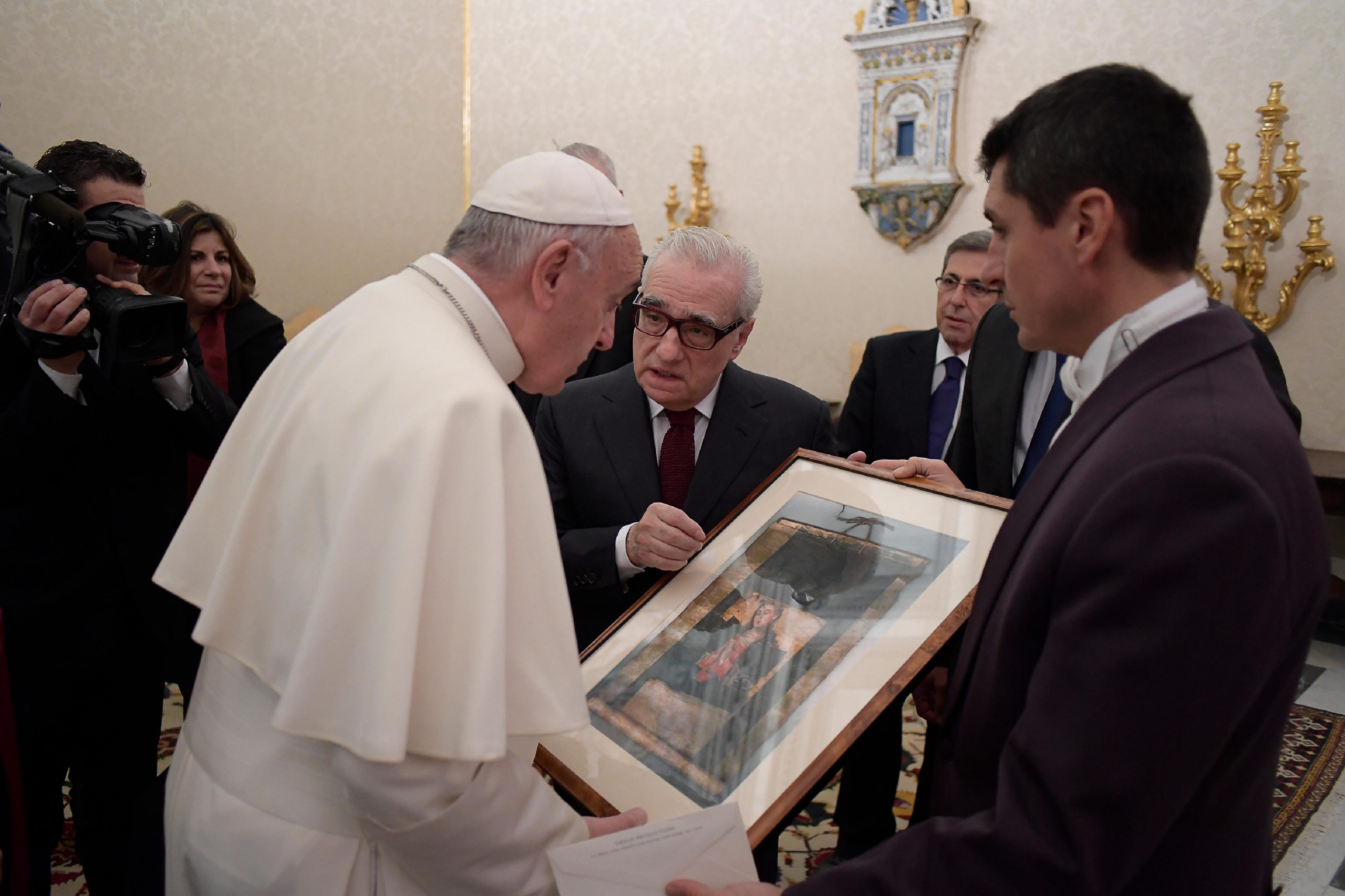 Le pape reçoit Martin Scorsese, réalisateur de "Silence" © L'Osservatore Romano