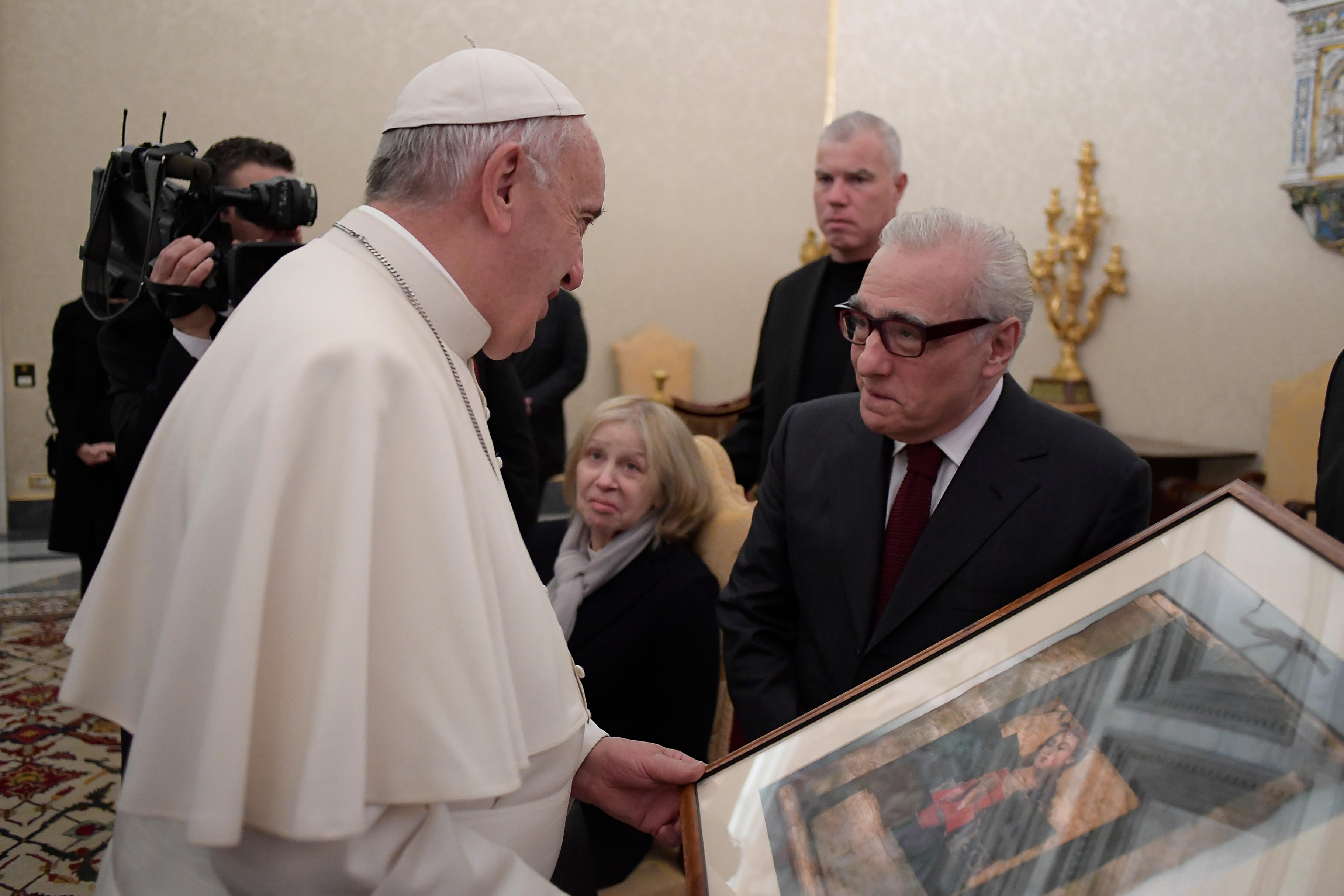 Le pape reçoit Martin Scorsese, réalisateur de "Silence" © L'Osservatore Romano