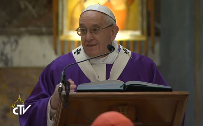 Messe pour les 80 ans du pape, capture CTV