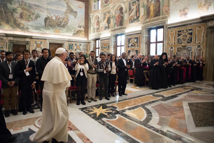 Le pape reçoit les étudiants internationaux, 1er déc. 2016 © L'Osservatore Romano