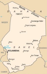 Carte du Tchad © Wikimedia commons / CIA