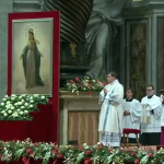 Messe du 1er janvier 2017, Ste Marie Mère de Dieu, capture CTV