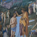 Le Baptême du Christ (Le Pérugin) Chapelle Sixtine, capture CTV